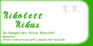 nikolett mikus business card